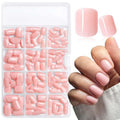 360pc Square Press on Nails Short Fake Nail, Nude Acrylic Nails Press on Nail Square Glue on Nails Nude False Nail Tips Full Cover Short Press-on Nails Artificial Fingernail for Women Teen Girls