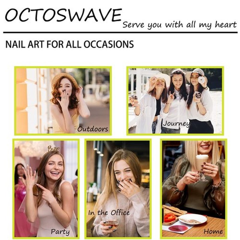 OCTOSWAVE French Press on Nails Long Square Fake Nails Pink Artificial Nail with 3D Flowers Charm Stick on Nail for Women 24pcs