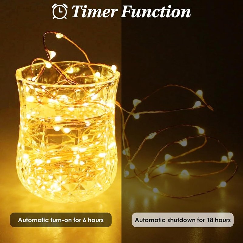 4Pack 80FT 240LED Fairy Lights - Battery Operated String Lights with Remote & Timer | 8 Modes for Indoor/Outdoor Use, Warm White