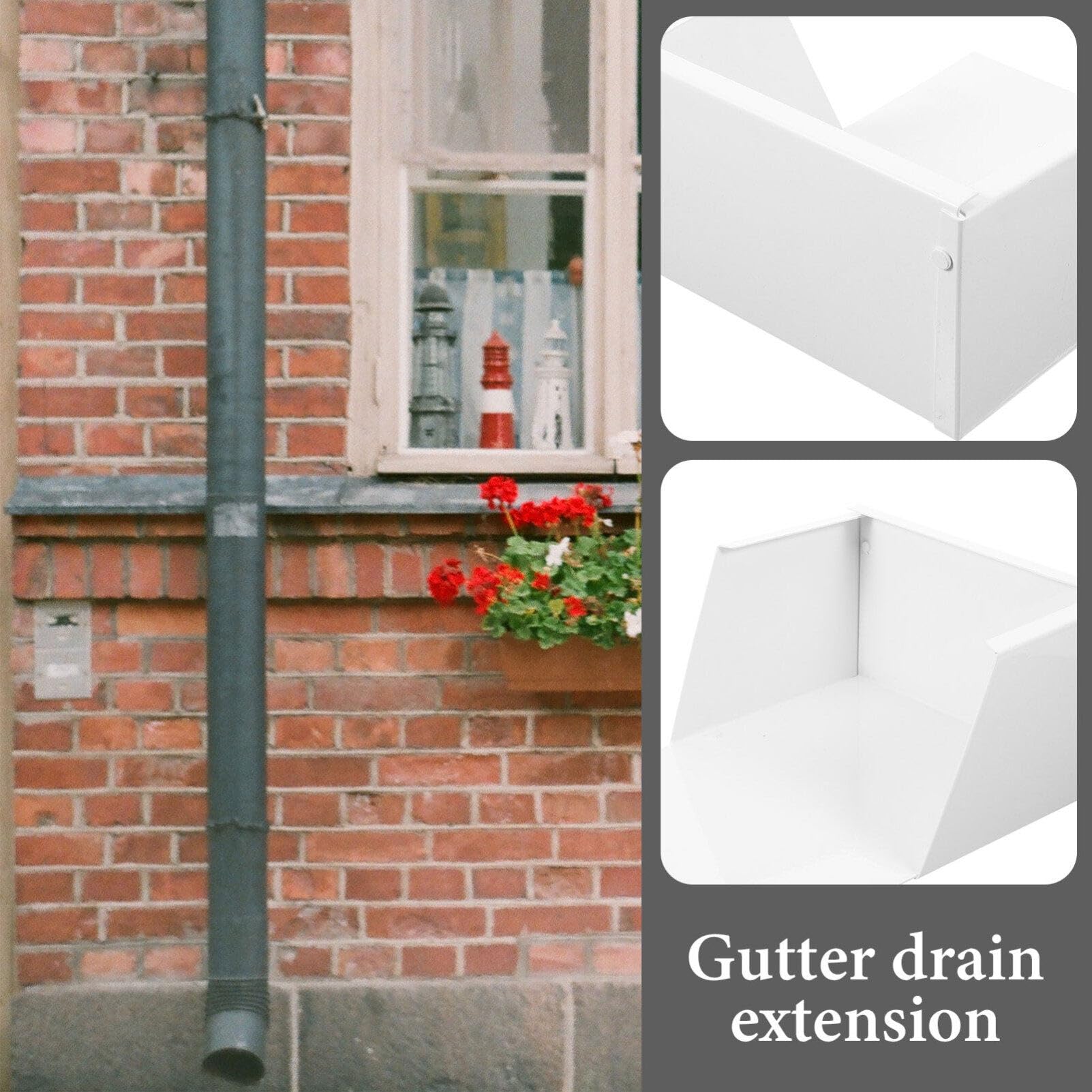Uonlytech Downspout Splash Block Gutter Extensions for Rainwater Drainage Durable Splash Guards for Gutters and Downspouts Outdoor Drainage