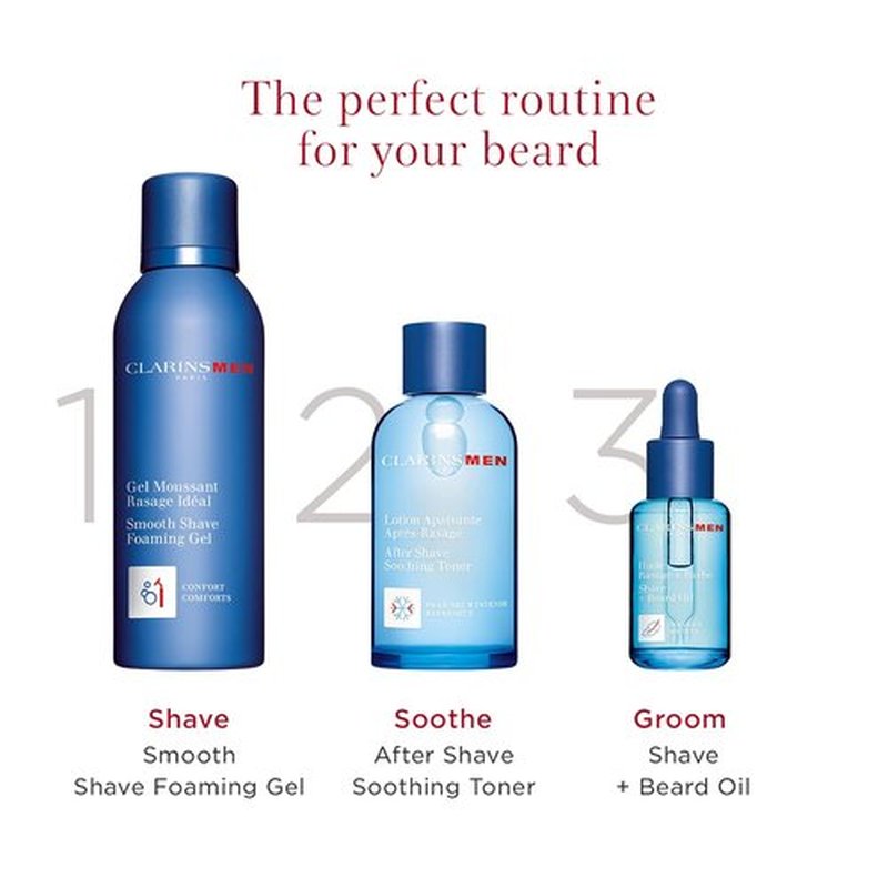 CLARINS Men Smooth Shave Foaming Gel - Moisturizing Formula Soothes Skin & Conditions Beard | 5.0 Ounces