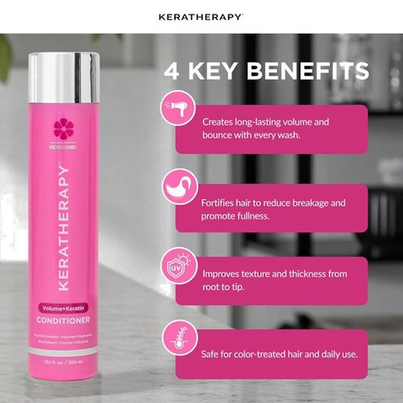 Keratherapy Keratin Infused Volume Conditioner - Thickening Formula for Thin Hair | 10.1 fl. oz.