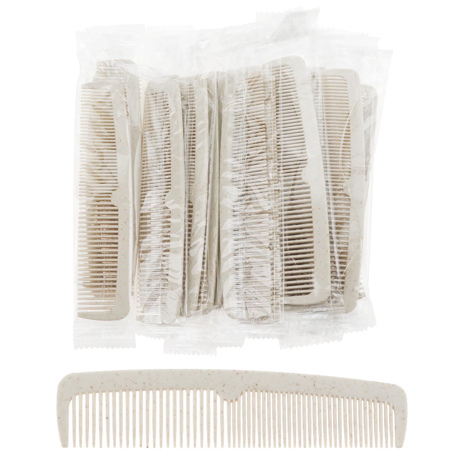 Hair Combs Bulk, 50 Pack Disposable Combs Individually Wrapped, Double Tooth for Beard and Hair, Suitable for Travel, Hotel, Event Gifting and Care Bag
