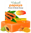 Erbaid Papaya Soap Face & Body Wash – Skin Brightening Papaya Soap Bar for Dark Spots – Reduce Acne, Cleanse Scars, & Even Tone – with Turmeric, Kojic Acid & Essential Oils – for All Types