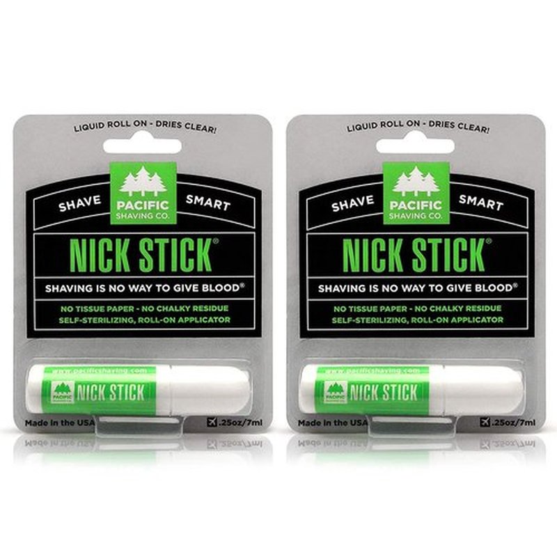 Pacific Shaving Company Nick Stick - Essential Liquid Roll-On for Nicks - Dries Clear with Vitamin E & Aloe Vera (0.25 Oz, 2 Pack)