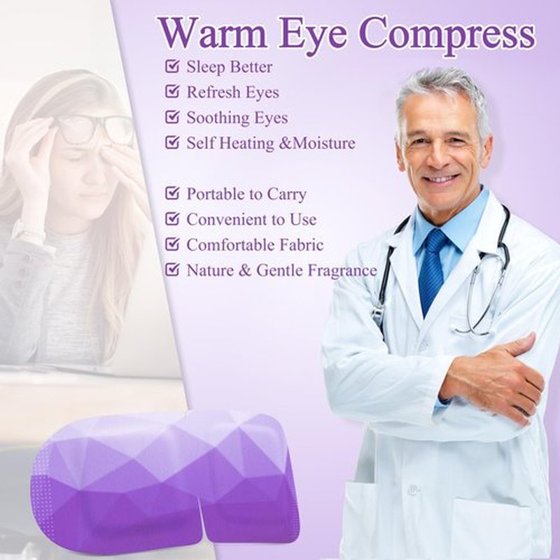 FRSHMORN 16 Packs Steam Eye Mask, Heated Eye Mask for Sleeping, Warm Compress for Eyes, Self Heating Disposal Steam Mask for Home Sleep, Office, Spa, Travel Essentials Valentine's Day Gift (Lavender)