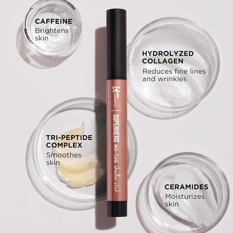IT Cosmetics Superhero Waterproof Eyeshadow Stick - Longwear Cream with Built-In Primer, 0.05 oz