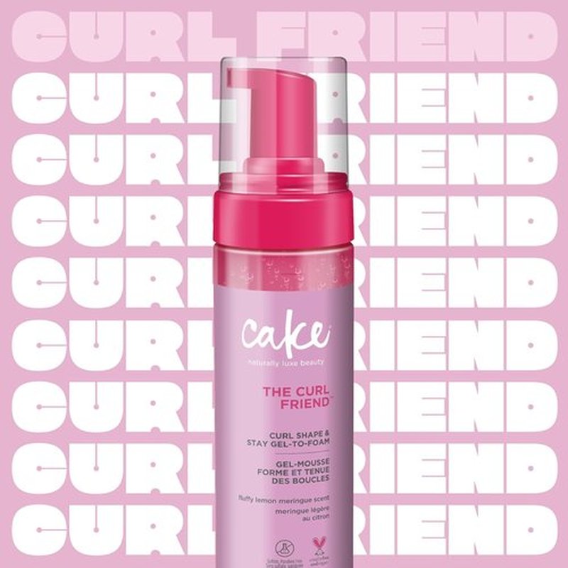 **Cake Beauty Gel-to-Foam Curl Styler - The Curl Friend | High Hold, Frizz Protection - 6.8 fl oz.**