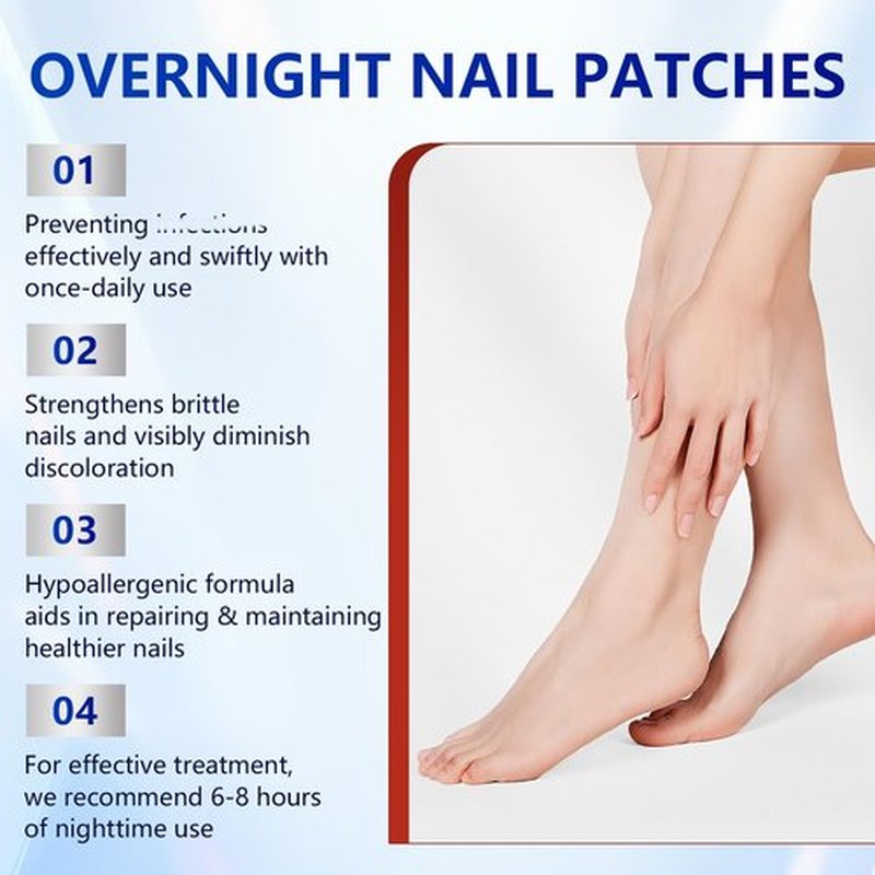 Toenail Treatment Extra Strength - Nighttime Nail Patches,Overnight Toe Nail Treatments for Damaged Nails Foot Nails Repair and Care (21Pcs)