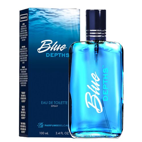 PB ParfumsBelcam Blue Depths Eau de Toilette Spray - 3.4 Fl Oz | Fresh Aquatic Cologne for Men with Citrus & Musk