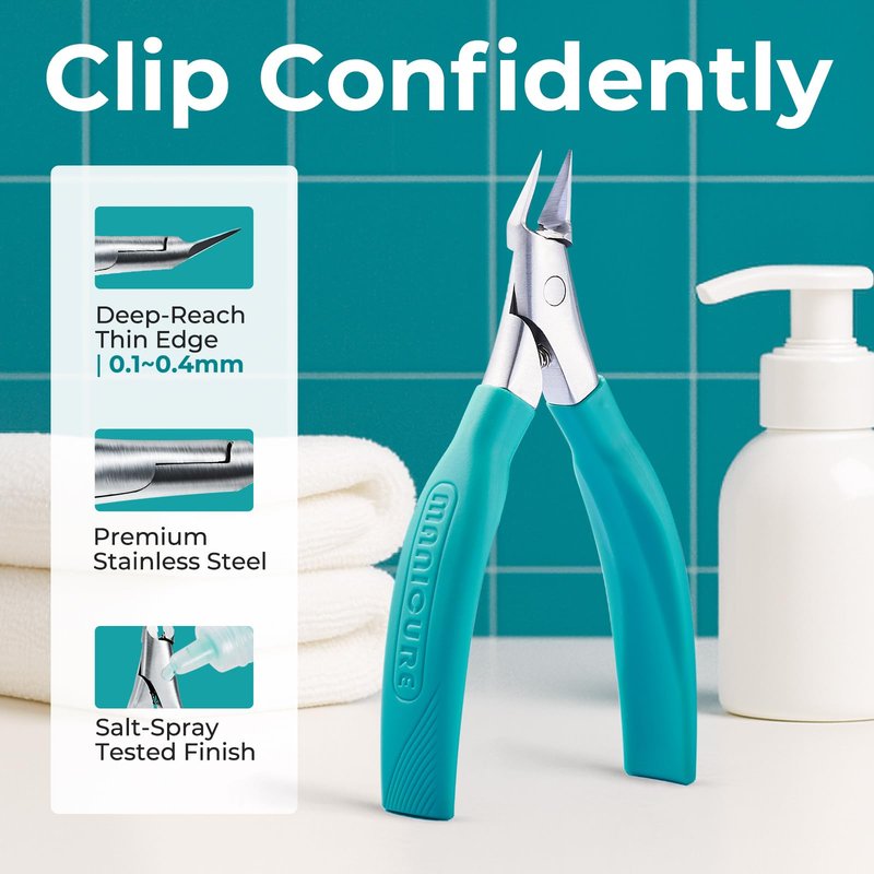 Wanmat Professional Ingrown Toenail Clipper: Straight Edge Nail Clippers for Men Women - Runners/Athletes Aged 16-45 - Compact Thick Fingernail Cutter for Gym Bag/Travel
