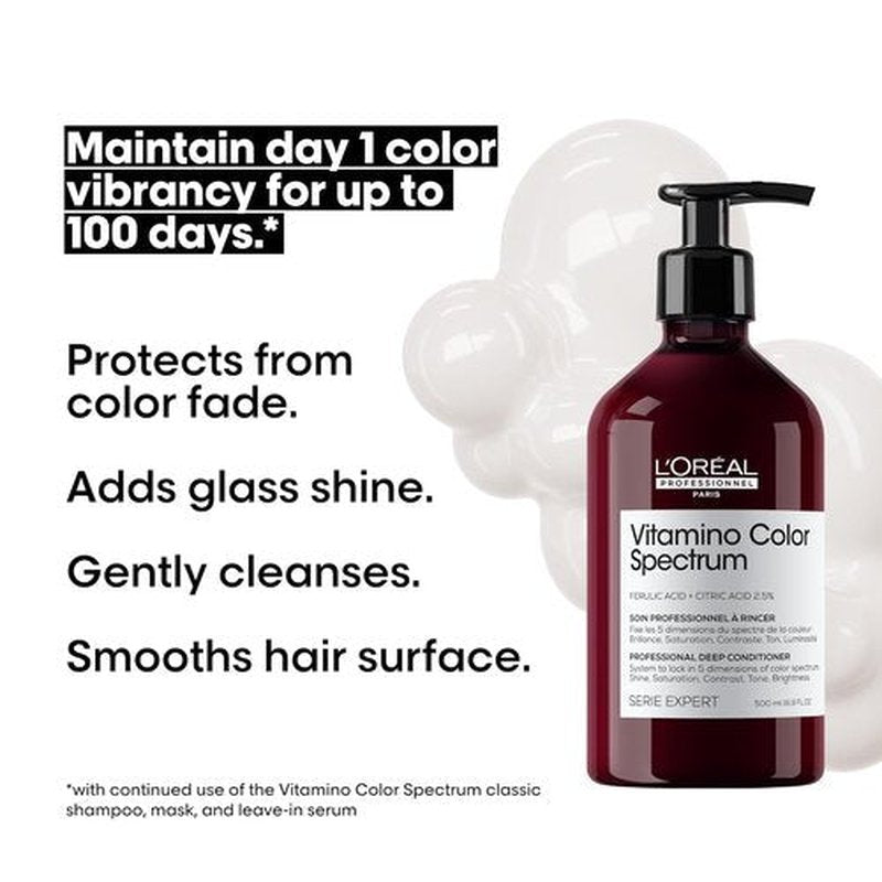 L'Oréal Professionnel Paris Vitamino Color Deep Conditioner - Maintains Vibrancy & Shine, Strengthens Hair