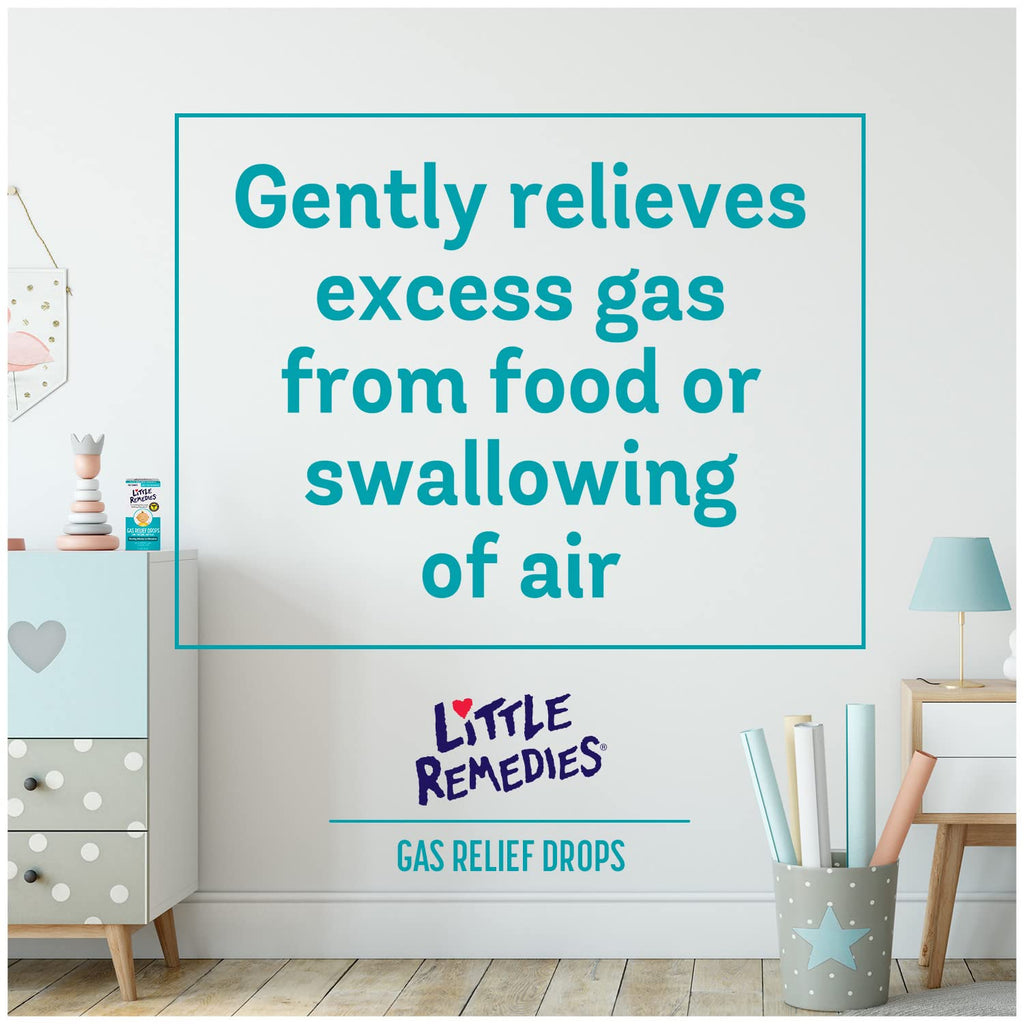 Little Remedies Newborn Gas Relief Drops, Relieves Discomfort From Gas, Baby Medicine with No Artificial Flavors or Dyes, Natural Berry Flavor, 1 Fl Oz