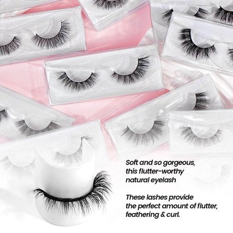MAGEFY 20 Pairs False Eyelashes,4 Styles Eyelashes 7mm-16mm Lashes Natural Look to Dramatic False Eyelashes with Portable Boxes,Style-2