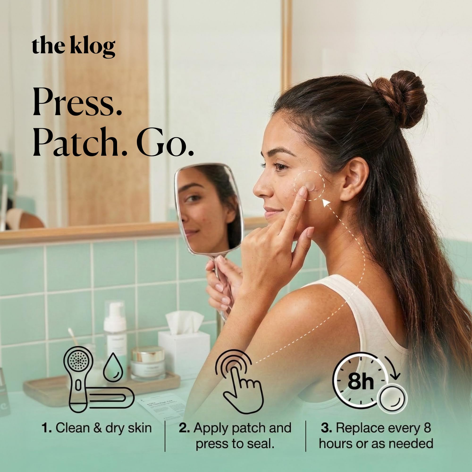 The Klog Soft Shield Pimple Patches by Soko Glam, Korean Facial Skin Care Hydrocolloid Acne Patches for Face & Body, Invisible Zit Stickers 10mm & 14mm, Vegan & Cruelty Free, 126 Dots (Pack of 3)