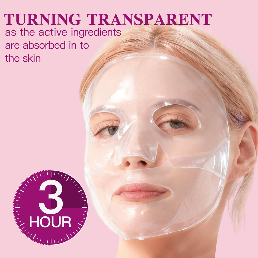 ICIKOL Overnight Collagen Mask - [4 Sheets] Bio-Collagen Face Mask for Intensive Hydration & Glass Skin - Pore Minimizing & Firming Jelly Mask, K-Beauty Sleeping Mask for Glowing Skin