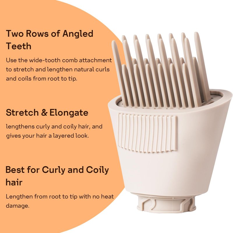 Wide Tooth Comb for Shark XSKHD4WTCA FlexStyle, Blow Dryer Comb Attachment for Shark FlexStyle Air Styling & Drying System