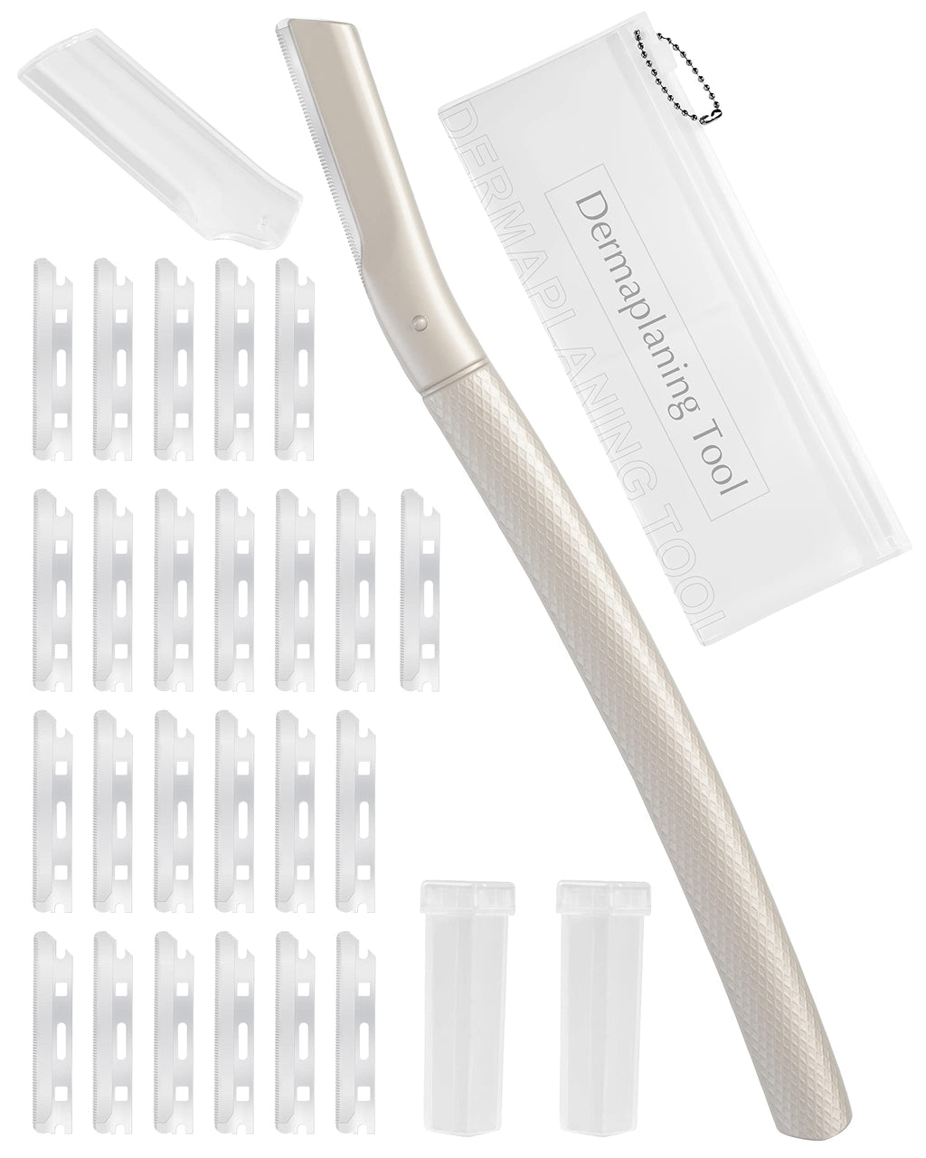 Dermaplane Razor for Face Professional, Facial Razors for Women&Men Face with 20 Blade Refills, Eyebrow Razor for Women and Men