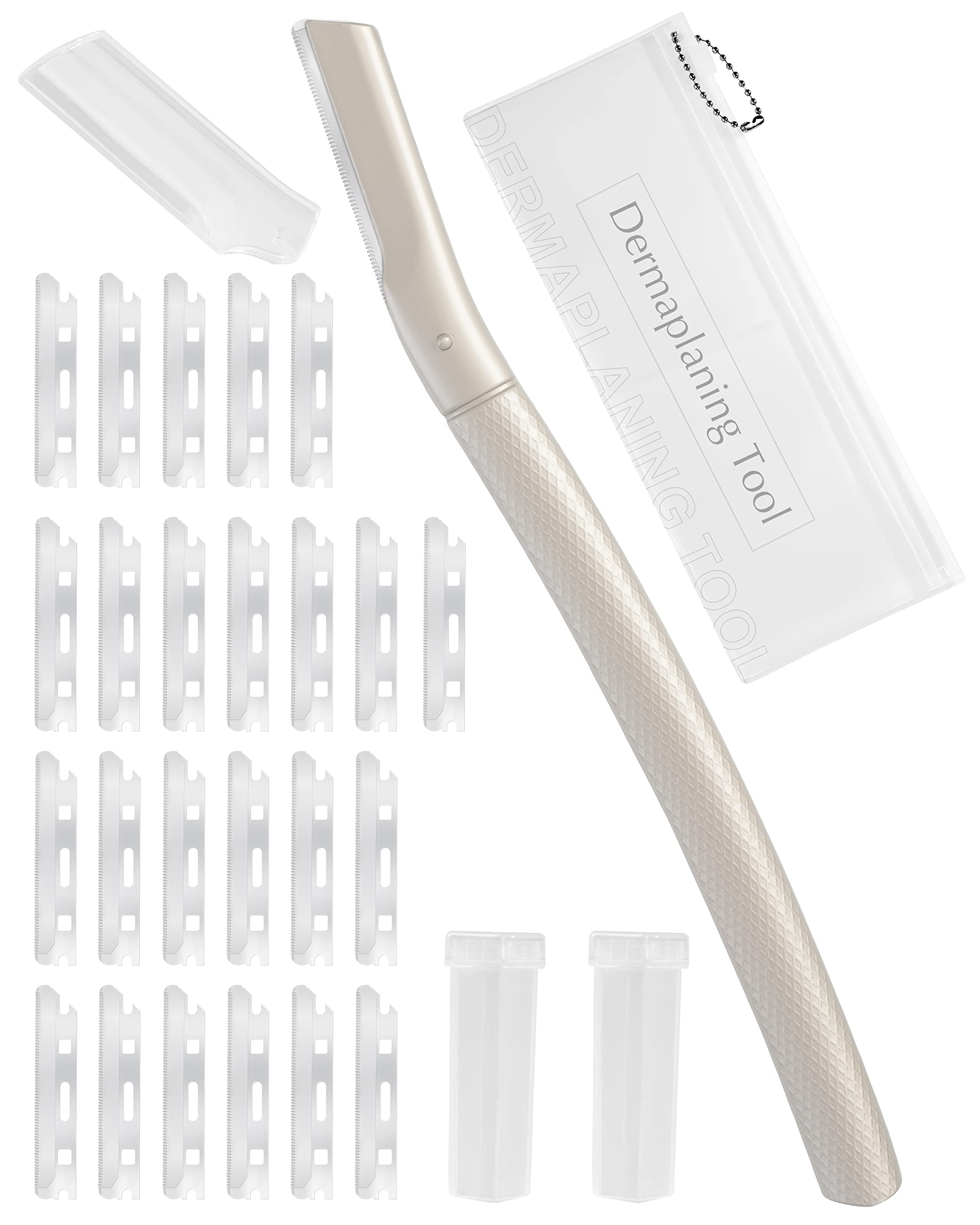 Dermaplane Razor for Face Professional, Facial Razors for Women&Men Face with 20 Blade Refills, Eyebrow Razor for Women and Men