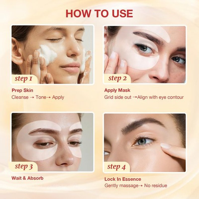 GONIM Under Eye Patches 360° Fit, Eye Mask with Collagen Peptide, Salmon DNA PDRN, Caffeine,Retinol & Niacinamide, PDRN Eye Patches for Puffy Eyes and Dark Circles, Gifts for Women, Travel 4 pairs