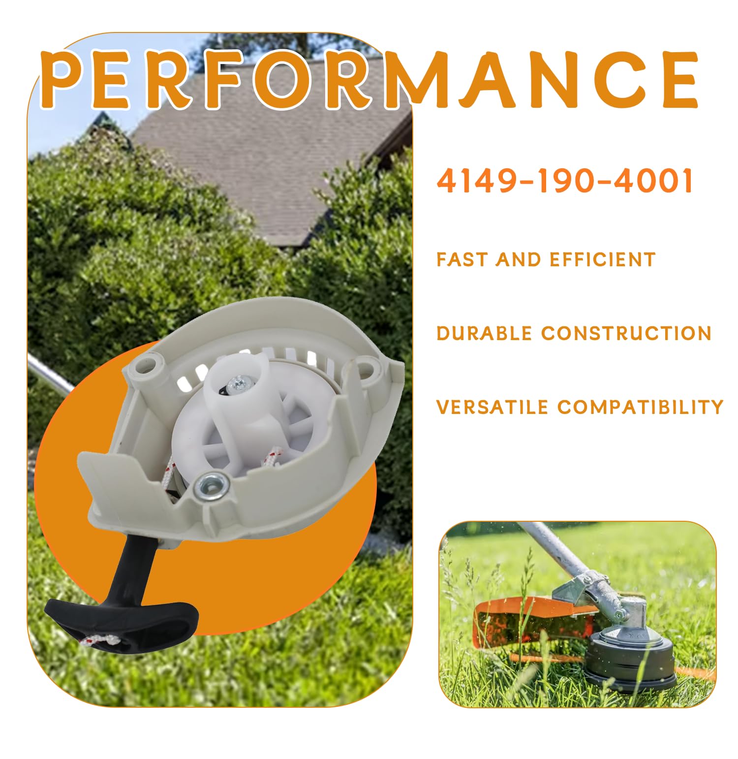 Adorih FS94 Recoil Rewind Starter - 4149 190 4001 - for Stihl FS94 FS94R KM94R HL91K HL94 HL94K KM94 HL91 FS94C FS94RC String Trimmer Replacement Part 4149-190-4001