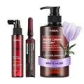 KUNDAL Hair Loss Serum - Caffeine Scalp Tonic & Shampoo | White Musk Scented Treatment