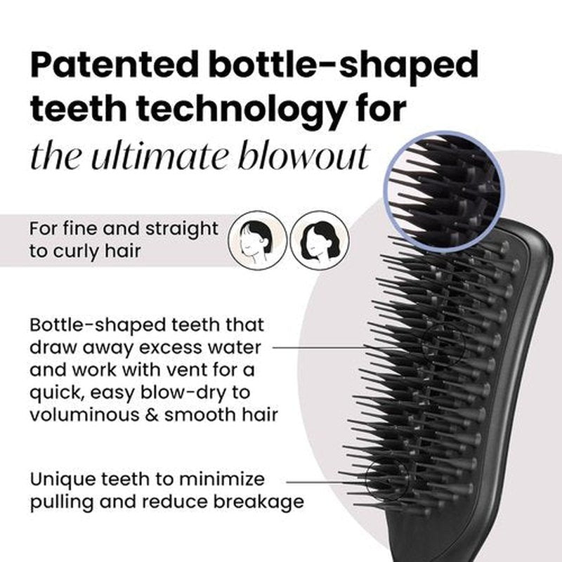 Tangle Teezer Ultimate Blow Dry Brush - Vented Hair Brush for Quick Blowouts & Volume - Jet Black