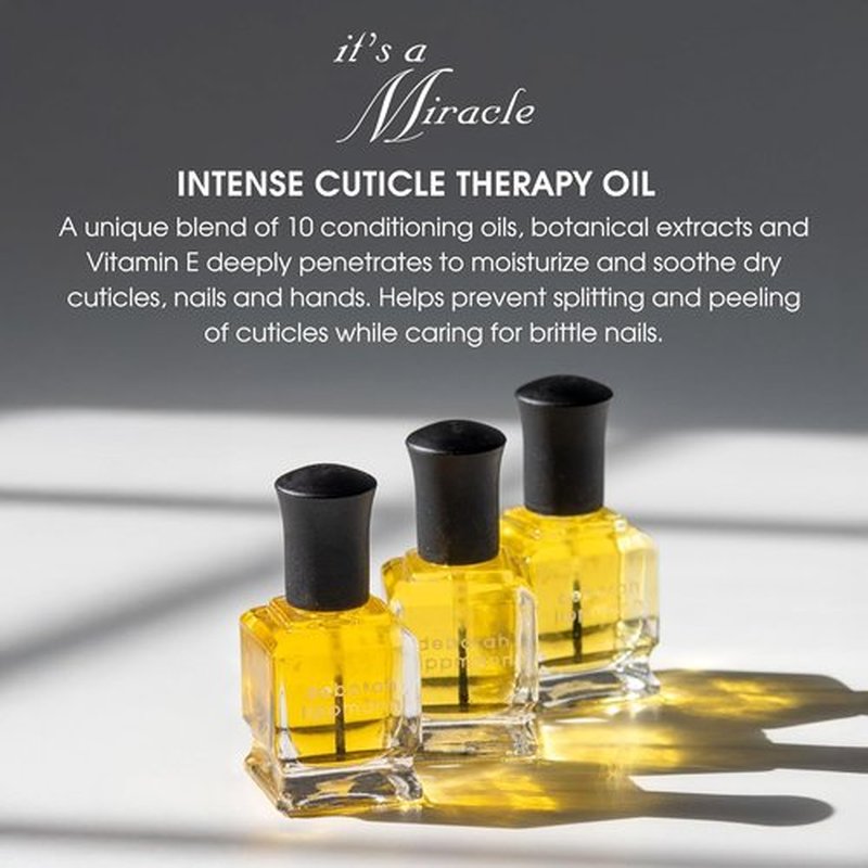 Deborah Lippmann It's A Miracle Cuticle Oil - Nourishing & Repairing Formula with 10 Essential Oils | Vegan, 10 Free