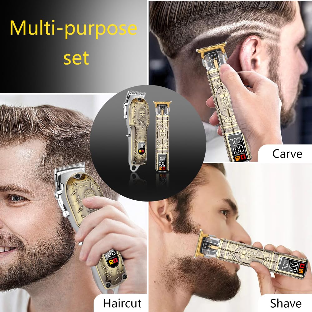 LQT Professional Hair Clipper & Beard Trimmer for Men - USB Rechargeable, Lightweight, Low Noise Multifunctional Grooming Kit - Ideal Gift for Him