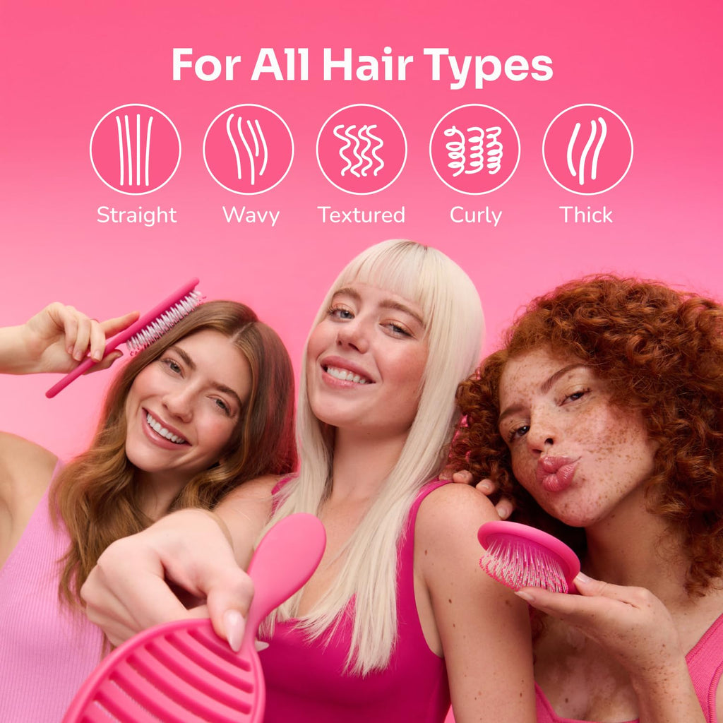 Wet Brush Paddle Detangler Hair Brush - Ultra-Soft IntelliFlex Bristles | AquaVent Design for All Hair Types