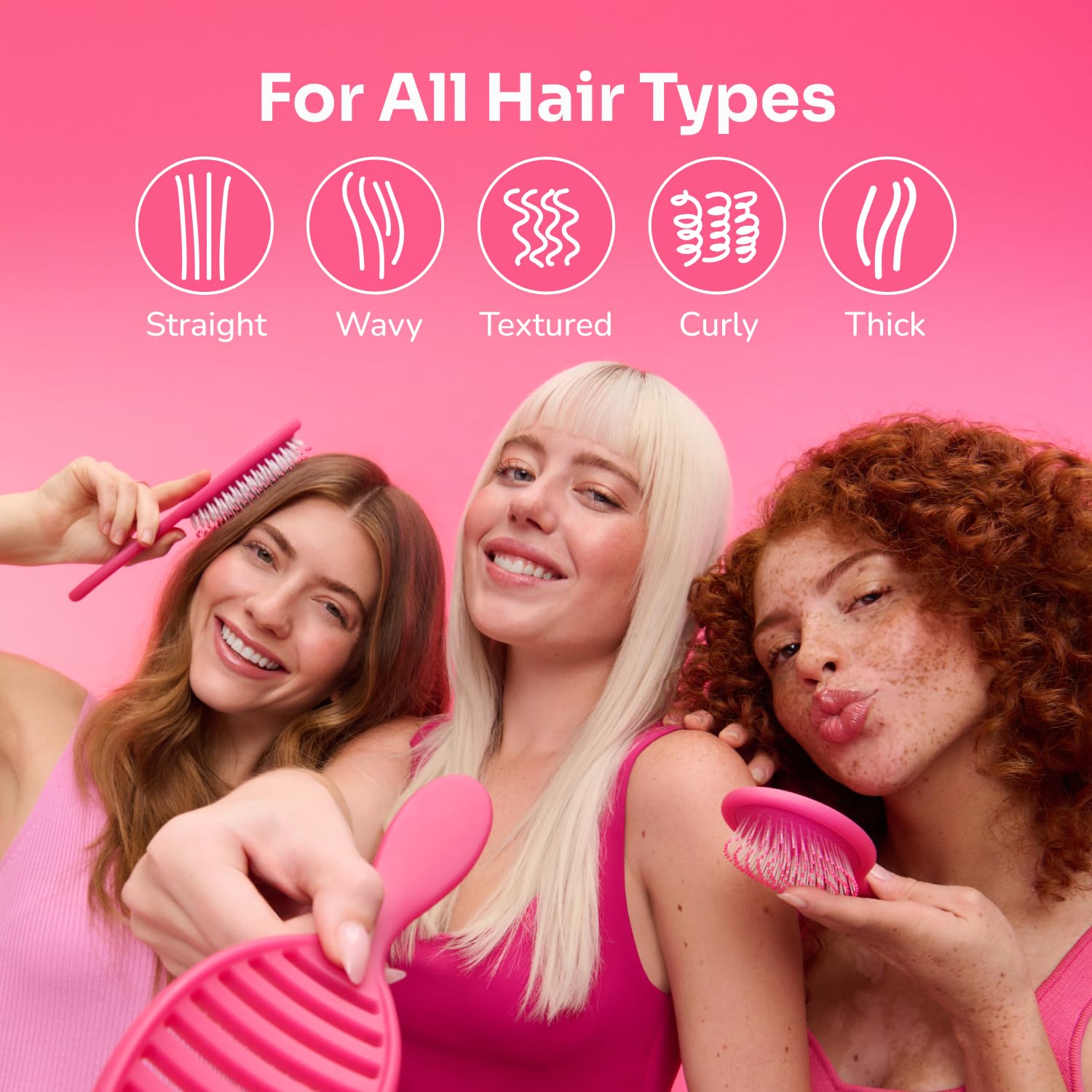 Wet Brush Paddle Detangler Hair Brush - Ultra-Soft IntelliFlex Bristles | AquaVent Design for All Hair Types