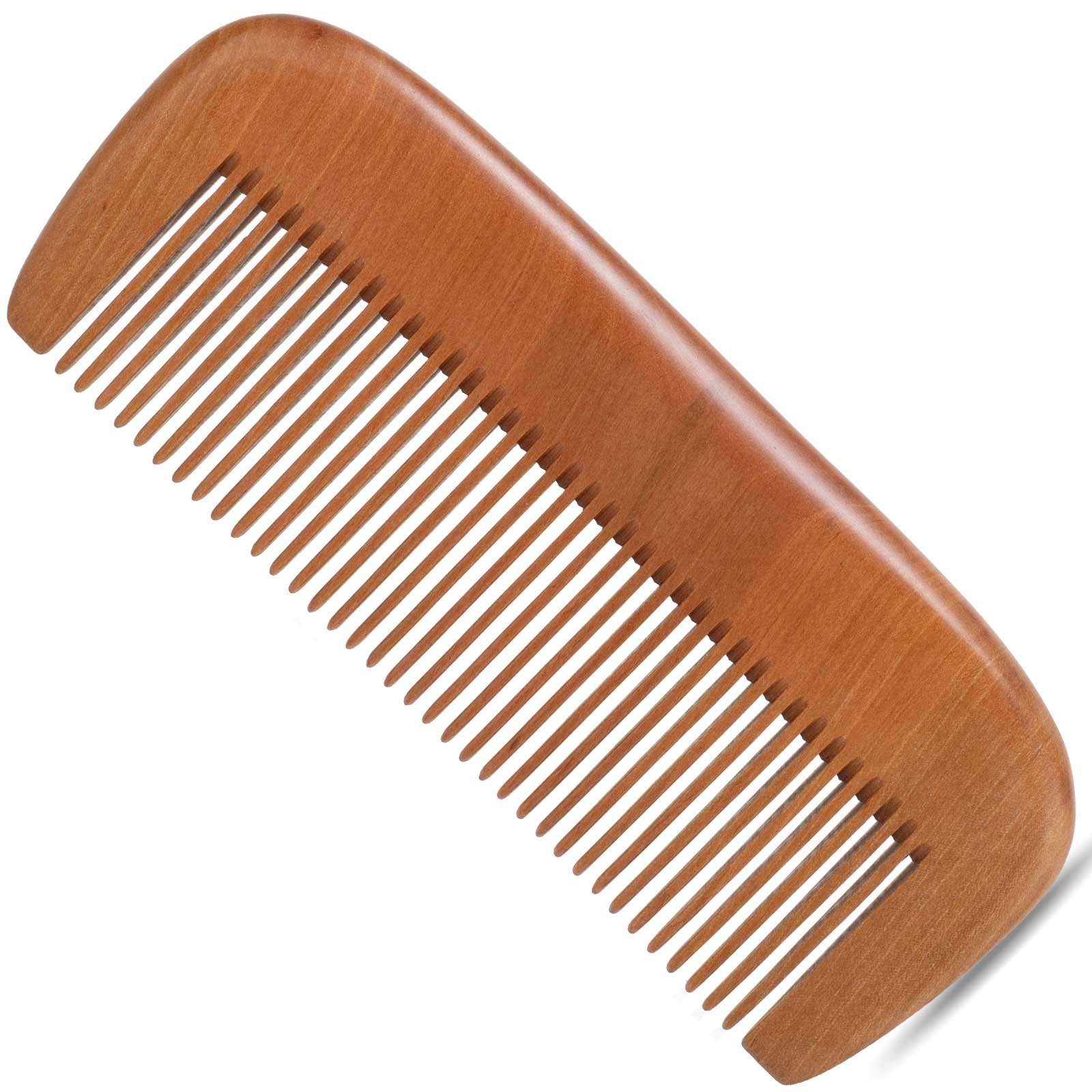 Moreinday Wooden Beard Comb for Men, Fine Tooth Comb - Peachwood