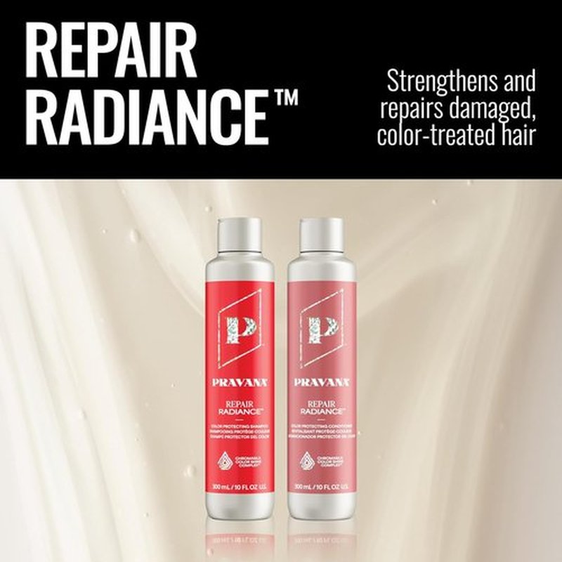 Pravana Repair Radiance Conditioner - Strengthens & Restores Damaged Color-Treated Hair | Reduces Breakage & Enhances Shine | Vegan & Paraben-Free