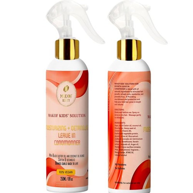 Skiennix Kids Leave-In Conditioner - Nourishing Formula with Mango Butter & Keratin | 8 Fl Oz