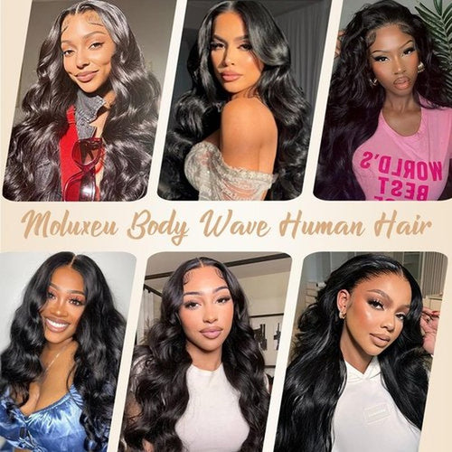 12A Human Hair Bundles 16 18 20 22 Inches Body Wave Bundles Human Hair 100% Unprocessed Brazilian Virgin 4 Bundles Human Hair Extensions Quick Weave Natural Black