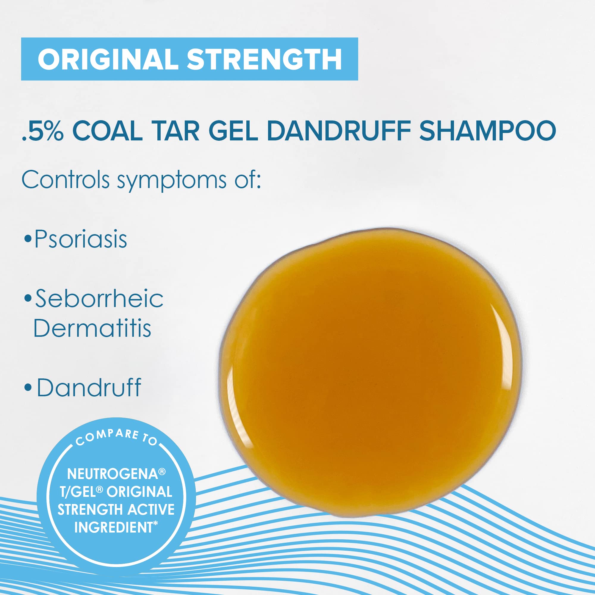 True+Real Coal Tar Therapeutic Plus Tar Gel Anti-Dandruff Shampoo Original Strength 0.5% Coal Tar, 4.4 Fl Oz