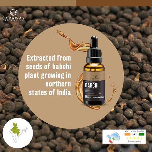 CARAWAY BAKUCHI OIL - Supercritical CO2 Extract| Pure Babchi Oil for Skin, Pigmentation, Vitiligo & Uneven skin tone| Bakuchi Seed Oil – 50ml