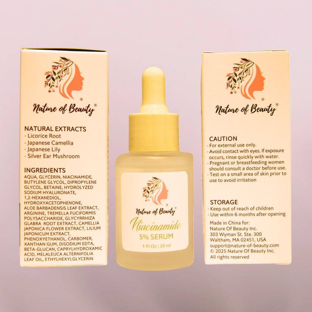 Niacinamide Serum 5% – Niacinamide Face Serum With Hyaluronic Acid, Natural Extracts – Oil Control, Pore Minimizer, Calms, Evens Skin Tone, Moisturizes, Anti-Wrinkle – 1 Oz
