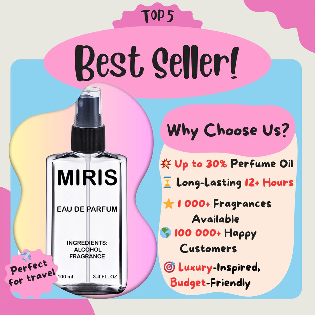 MIRIS No. 37715, Inspired by L.12.12 Blanc, Long-Lasting Eau de Parfum for Men, Spray 3.4 Fl Oz / 100 ml