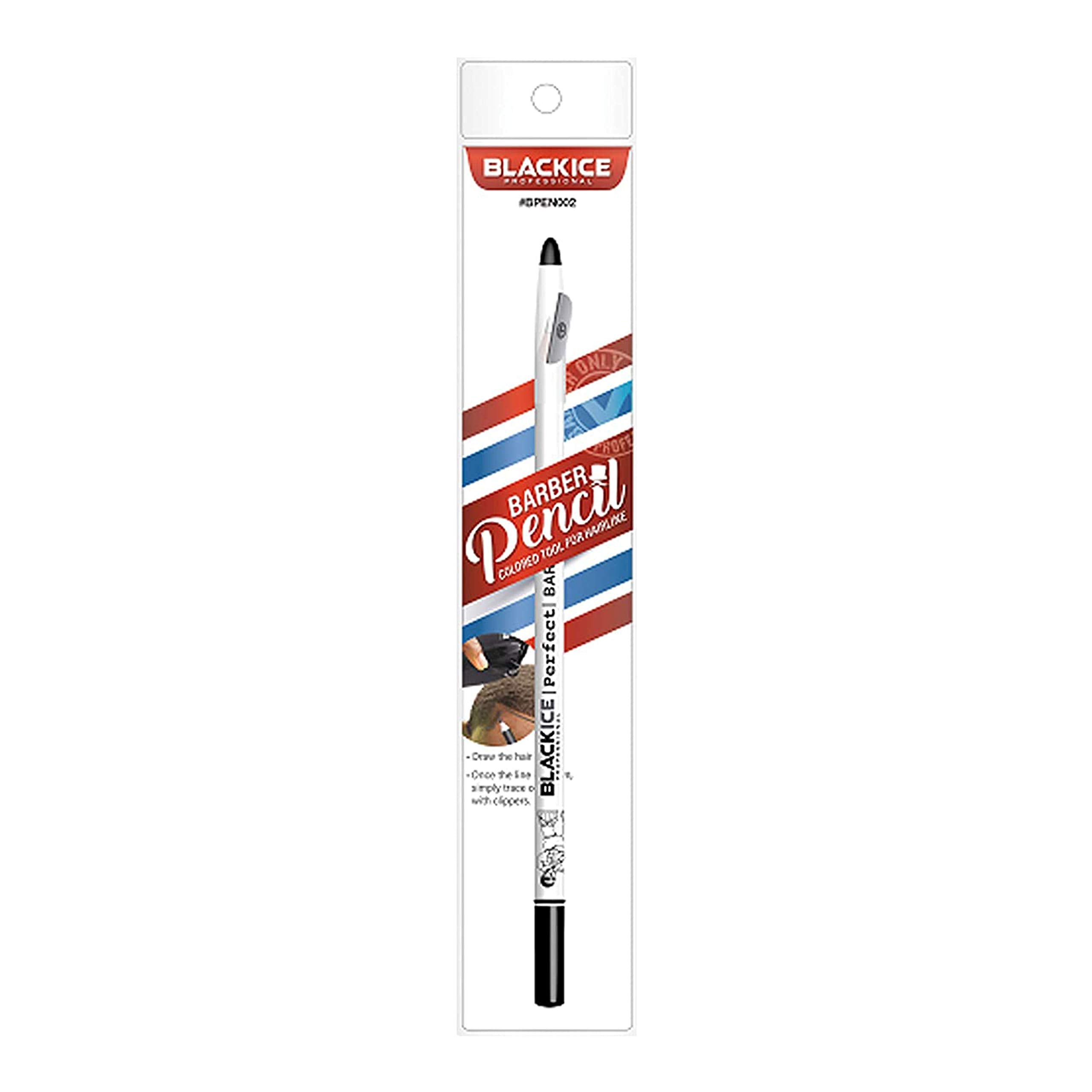 (2) Black Ice Spray Barber Pencils (White)