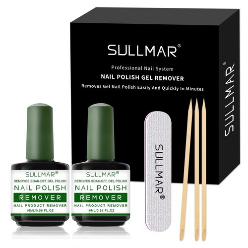 SULLMAR 2pcs Nail Polish Remover Gel Manicure Nail Gel Polish Remover Nail Art Quickly Remove Nail Polish for Nails Remover