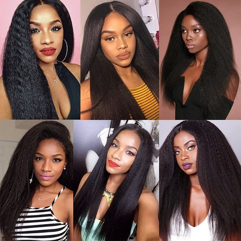 Kinky Straight Bundles Human Hair 1 Bundles 10 Inch Peruvian Virgin Hair 1 Bundles Natural Black Color Yaki Straight Hair Weave