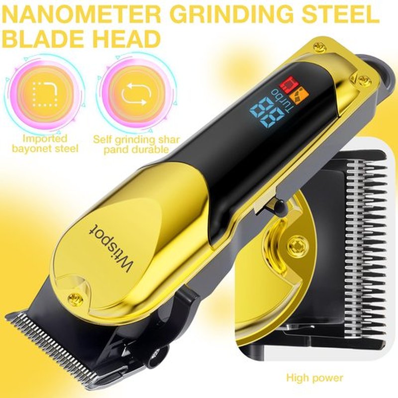 Hair Clippers Set for Men,Hair Clipper Trimmer with LED Display, Professional Cordless Hair Clipper Shaver Beard Trimmer, Hair Cutting Machine for Men, Holiday Gift for Father's Day Gift(with Apron)