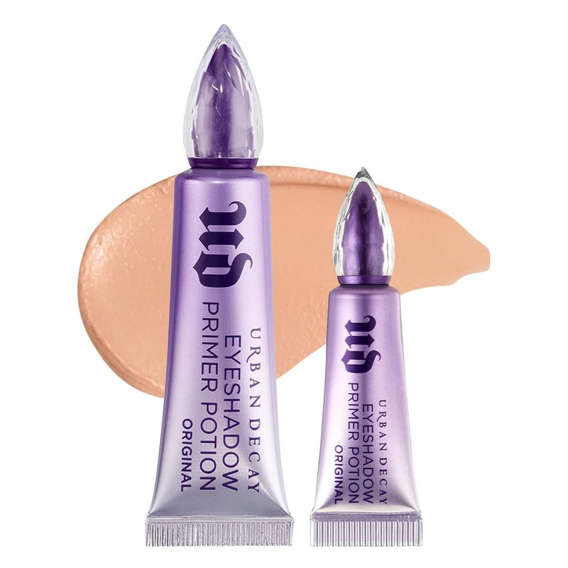 Urban Decay Eyeshadow Primer Potion Set - Long-Lasting Nude Primer for Crease-Free Makeup - 0.33 Fl. Oz + 0.16 Fl. Oz
