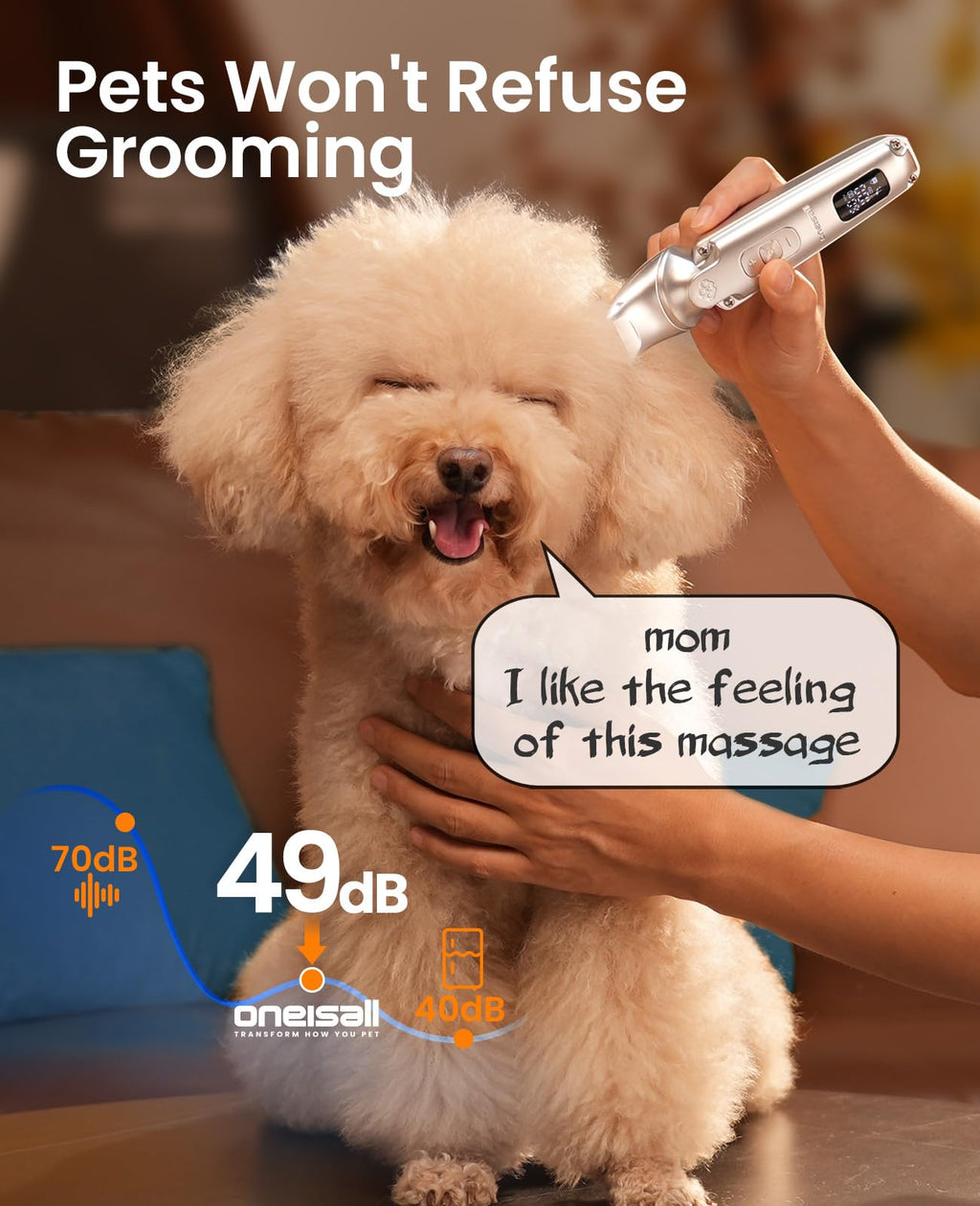 oneisall 4-in-1 Small Dog Clippers and Paw Trimmer Grooming Kit