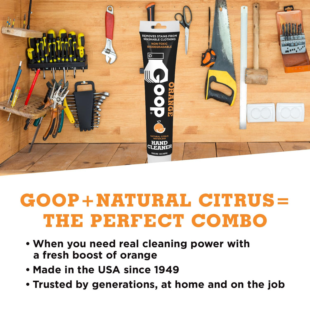 GOOP Orange Multi Purpose Hand Cleaner and Stain Remover - 5 oz Tube (Pack of 3)