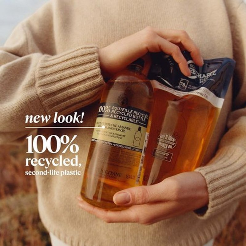 L'OCCITANE Almond Shower Oil - Nourishing Refill Duo for Soft, Hydrated Skin | 2-Pack