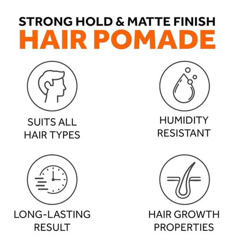 Skiennix Thickening Pomade - Strong Hold, Water-Based, Matte Finish for Men's Hair Growth & Styling