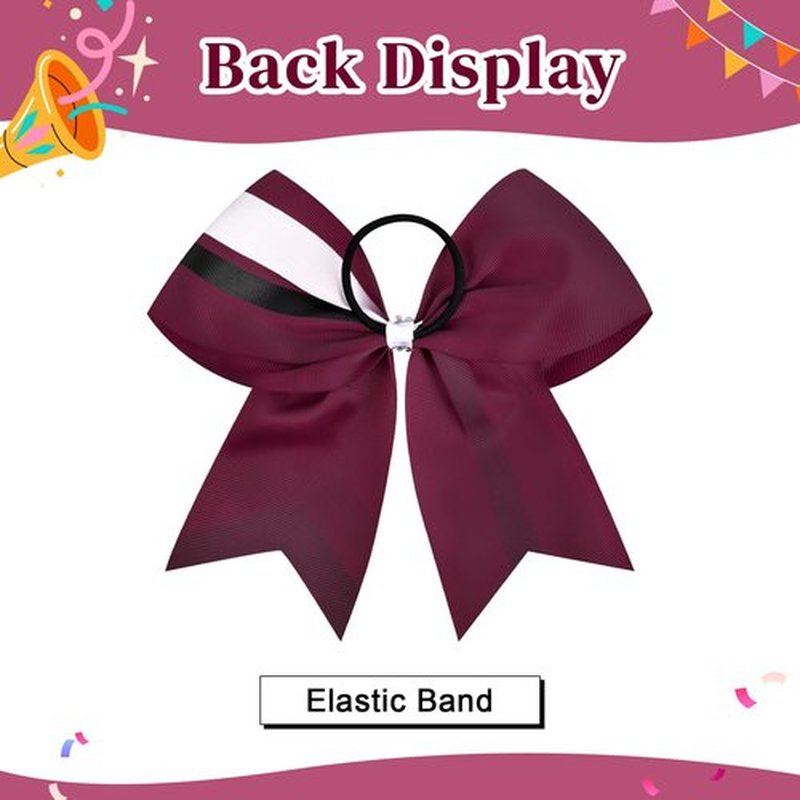 12PCS Cheer Bows Bulk Glitter Cheerleading Bows Girls Hair Bows Cheer Bows Elastic Band Ponytail Holder for Cheerleaders Teen Girls College Sports Competition