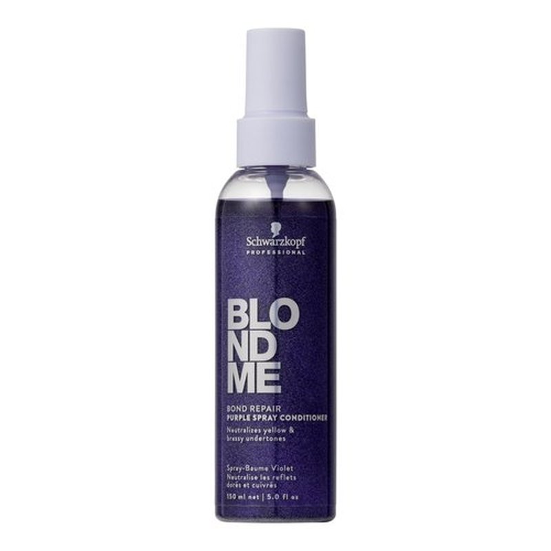 BlondMe Bond Repair Purple Spray Conditioner for Blonde Hair, 5 Fl Oz | Neutralize Yellow & Brassy Tones | Strengthen, Repair, & Prevent Breakage | For Moisturized, Healthy-Looking Cool-Toned Blondes